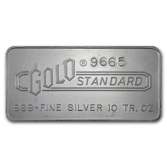 10 oz Silver Bar - Engelhard (Gold Standard, w/Serial #) 10 oz Silver Bar - Engelhard (Gold Standard, w/Serial #)