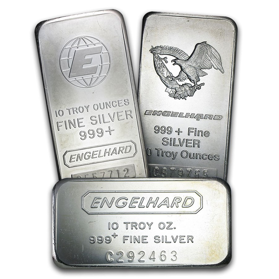 Buy 10 oz Silver Bar Engelhard APMEX
