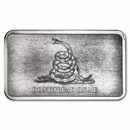 10 oz Silver Bar - Gadsden Flag (Don't Tread On Me)