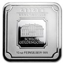 10 oz Silver Bar - Geiger Edelmetalle (Original Square Series)