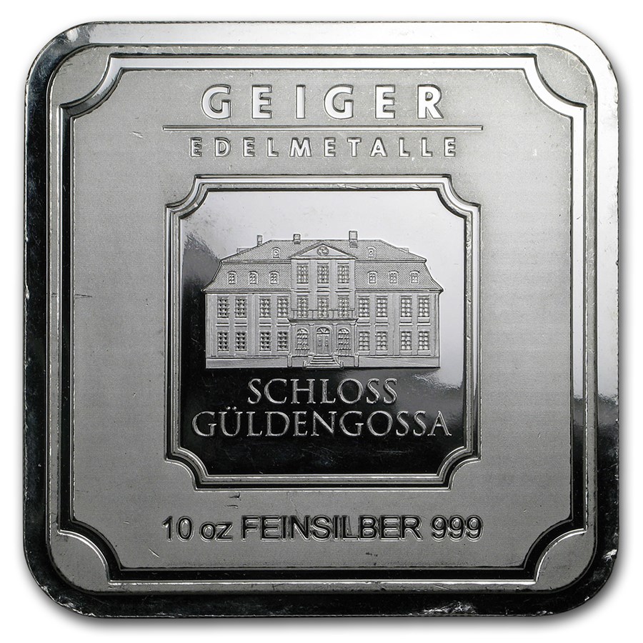 10 oz Silver Bar - Geiger (Original Series, Scruffy)
