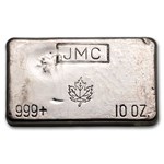 10 oz Silver Bar - Johnson Matthey Canada (Poured, Maple Leaf)