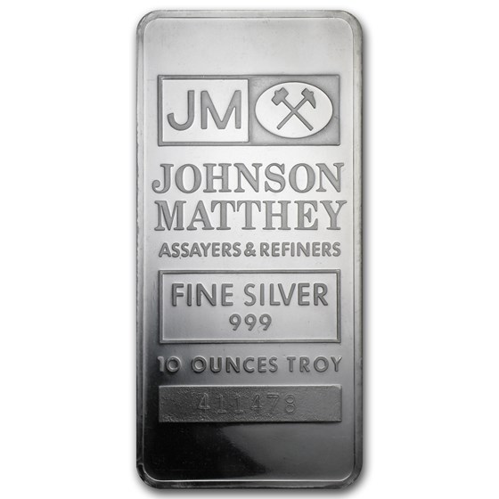 10 oz Silver Bar - Johnson Matthey (Sealed) 10 oz Silver Bar - Johnson Matthey (Sealed)