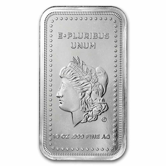 10 oz Silver Bar - Morgan Design 10 oz Silver Bar - Morgan Design