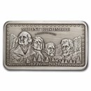 10 oz Silver Bar - Mount Rushmore Antiqued (America's 250th)
