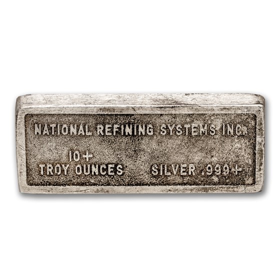 10 oz Silver Bar - National Refining Systems Inc. 10 oz Silver Bar - National Refining Systems Inc.