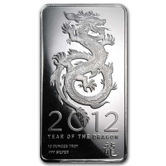 10 oz Silver Bar - OPM (2012 Year of the Dragon) 10 oz Silver Bar - OPM (2012 Year of the Dragon)