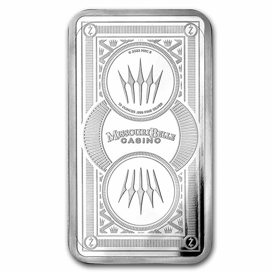 10 oz Silver Bar - Ozark Playing Card
