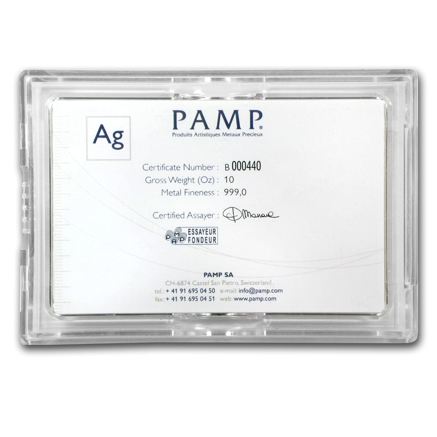 Buy 10 oz Silver Bar PAMP Suisse Fortuna Silver Bar | APMEX