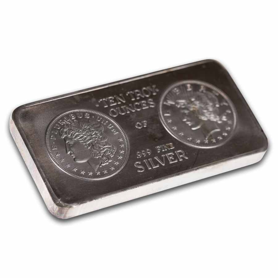 10 oz Silver Bar - Portland Mint (Morgan/Peace Dollar) | eBay