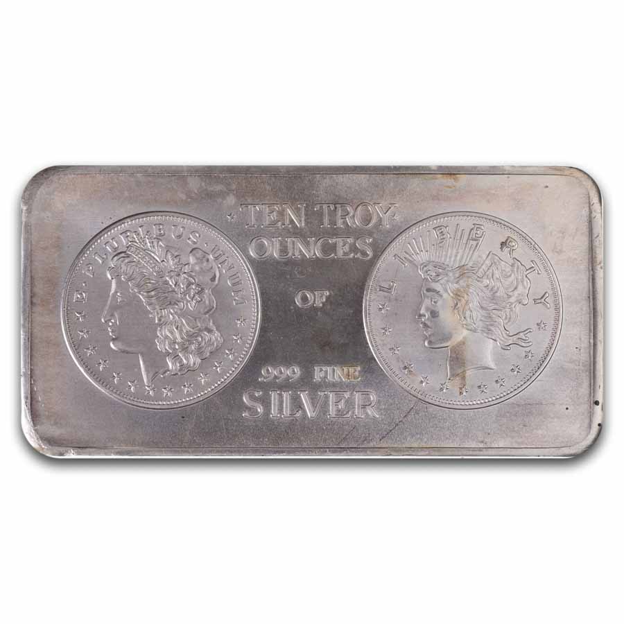 10 oz Silver Bar - Portland Mint (Morgan/Peace Dollar) | eBay