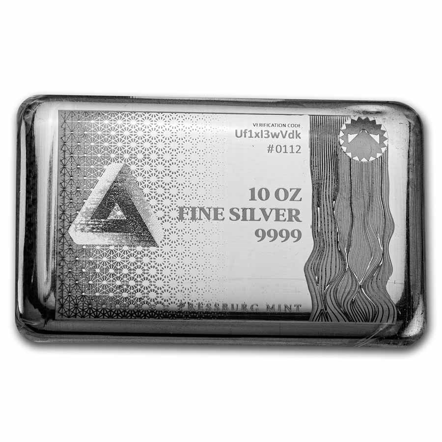 Buy 10 oz Silver Bar - Pressburg Mint (Triangle) | APMEX