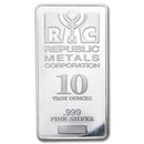 10 oz Silver Bar - Republic Metals Corp. (RMC)