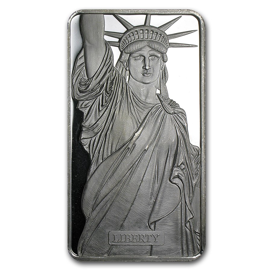 10 oz Silver Bar - Statue of Liberty (MTB)