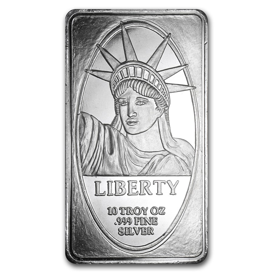 10 oz Silver Bar - Statue of Liberty