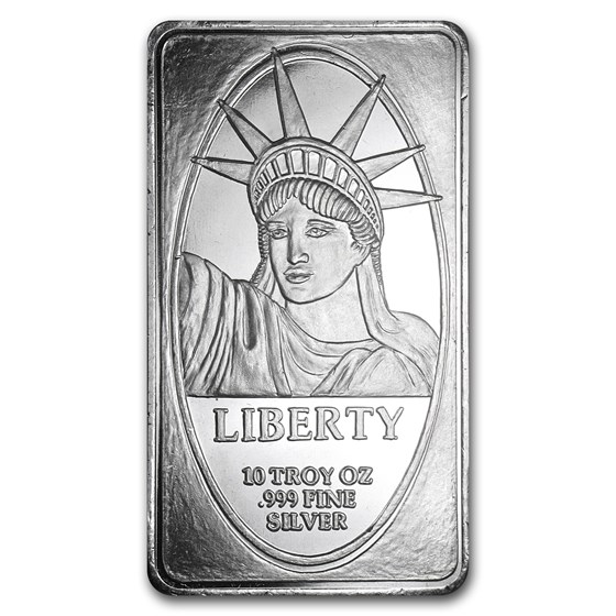 10 oz Silver Bar - Statue of Liberty 10 oz Silver Bar - Statue of Liberty