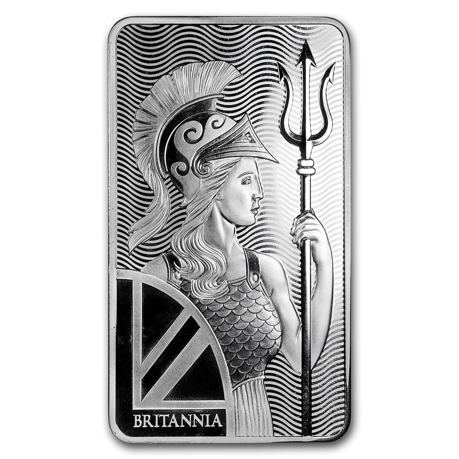The Royal Mint Britannia 10 oz Silver Bar In Assay - SKU#173009 