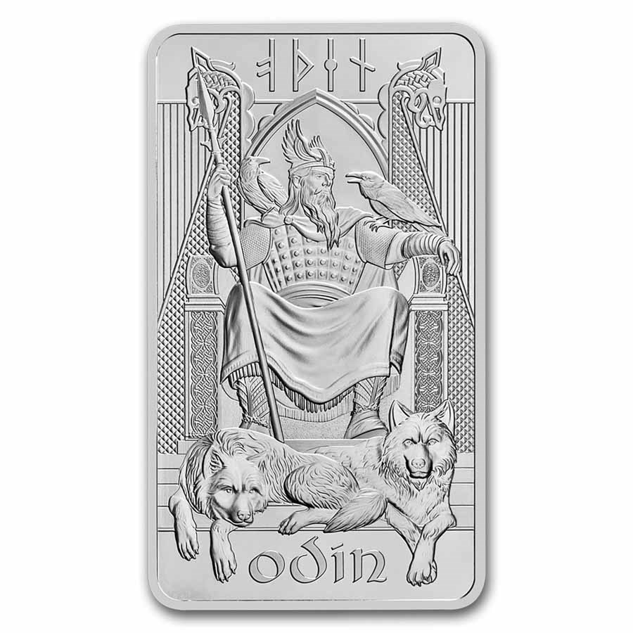 10 oz Silver Bar - The Royal Mint & Germania Mint Norse Gods:Odin