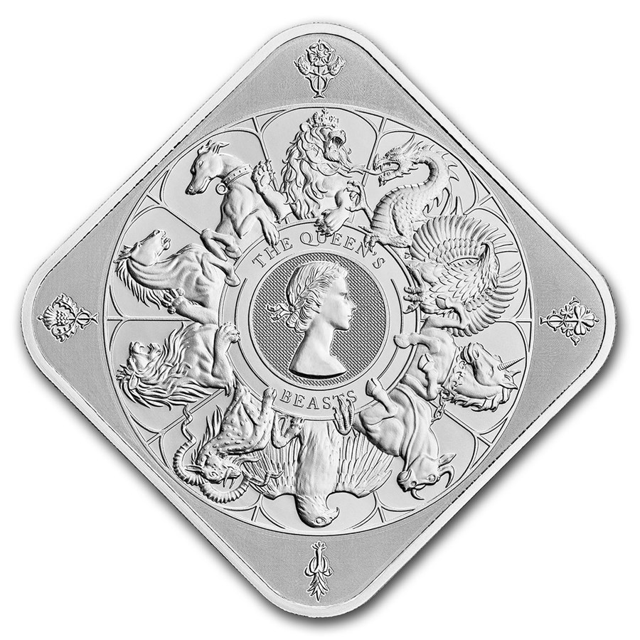 10 oz Silver Bar - The Royal Mint Queen's Beast Completer Bar