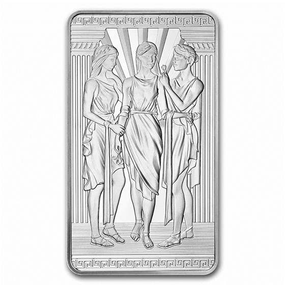 10 oz Silver Bar - The Royal Mint Three Graces