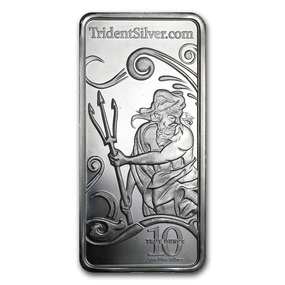10 oz Silver Bar - Trident 10 oz Silver Bar - Trident