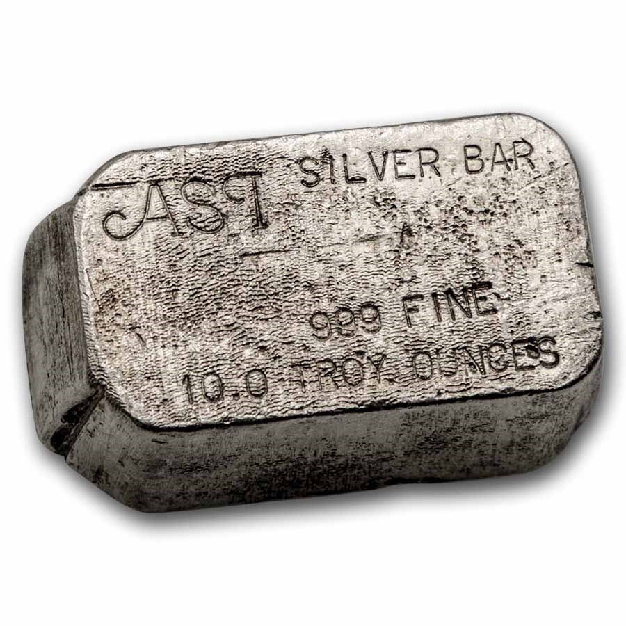 10 oz Silver Bar - Vintage ASI