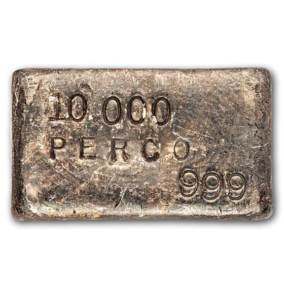 10 oz Silver Bar - Vintage PERCO
