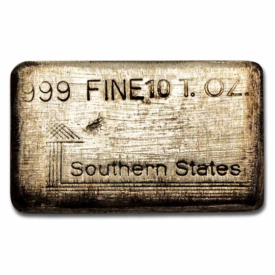 10 oz Silver Bar - Vintage Southern States 10 oz Silver Bar - Vintage Southern States