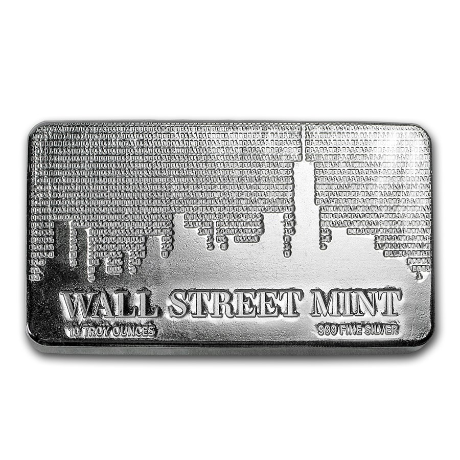 10 oz Silver Bar - Wall Street Mint® (2017 Date)