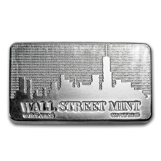 10 oz Silver Bar - Wall Street Mint® (2017 Date) 10 oz Silver Bar - Wall Street Mint® (2017 Date)