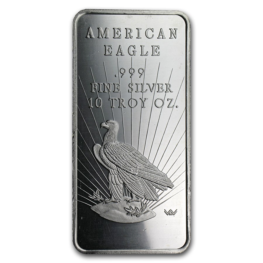 10 oz Silver Bar - World Wide Mint (Eagle)