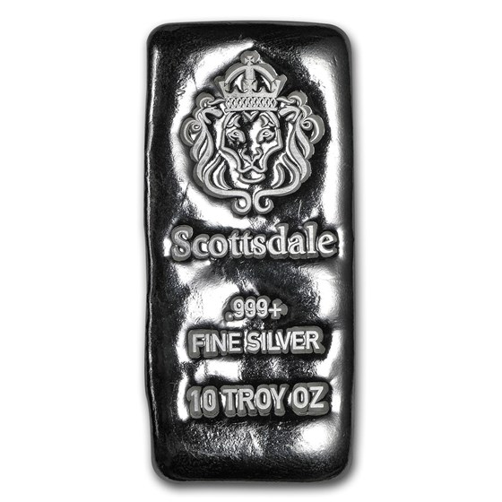 10 oz Silver Cast-Poured Bar - Scottsdale 10 oz Silver Cast-Poured Bar - Scottsdale