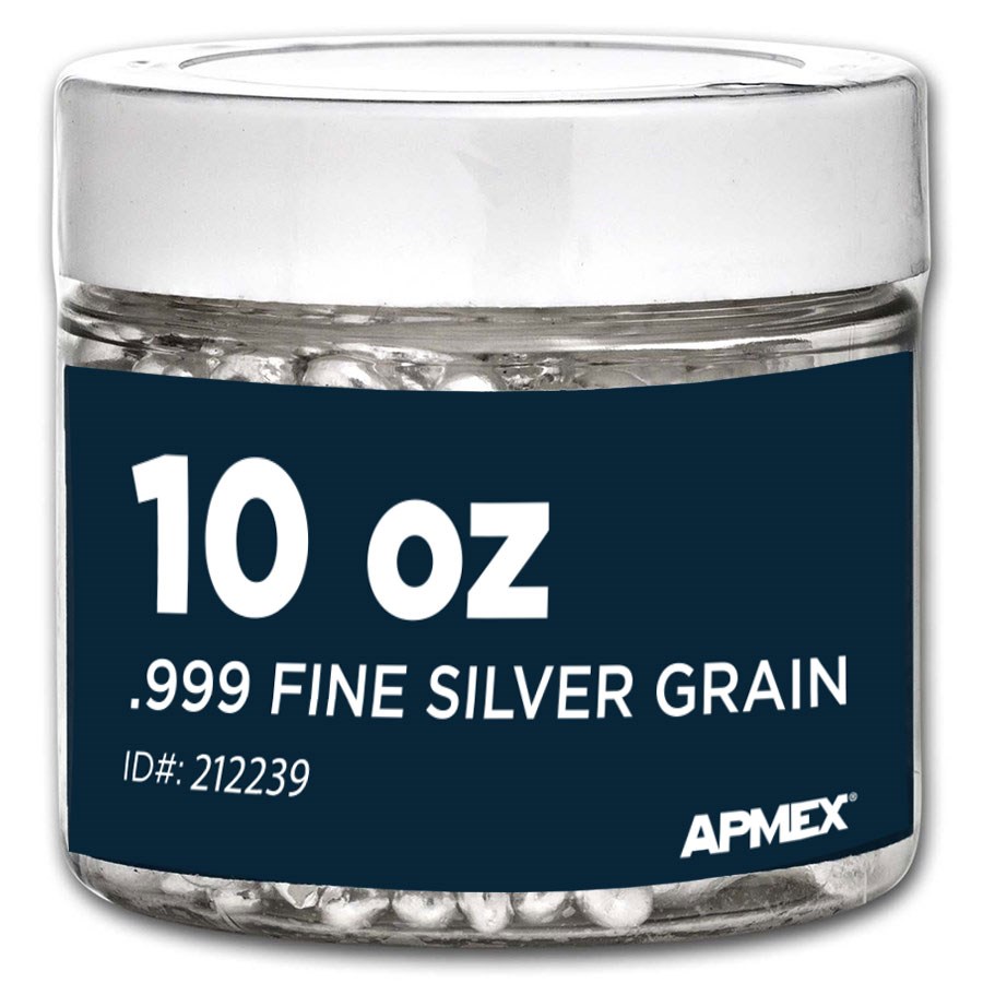 10 oz Silver Grain/Shot .999+ Fine