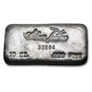 10 oz Silver Hand Poured Bar - Silvertowne (Vintage, w/Serial #)
