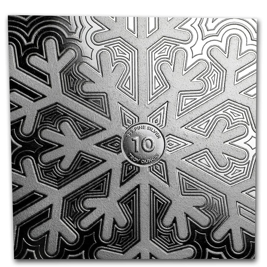 Buy 10 oz Silver Hexagon - Snowflake | APMEX