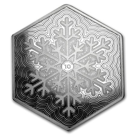 40/10 Wht/Silver Snowflakes