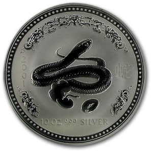 10 oz Silver Lunar Coin Series I (Random dates, Abrasions)