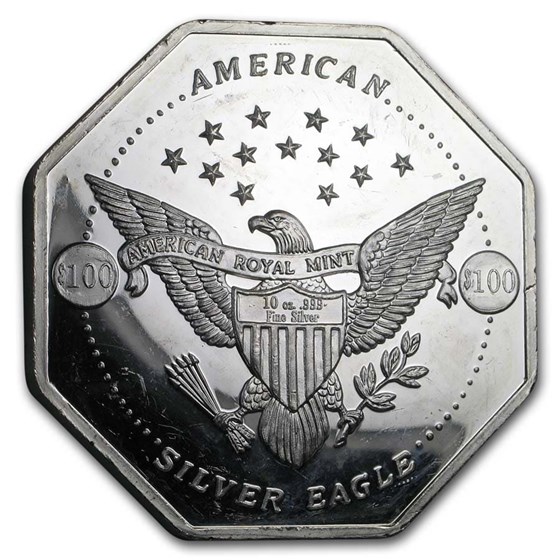 10 oz Silver Octagon - American Silver Eagle 10 oz Silver Octagon - American Silver Eagle