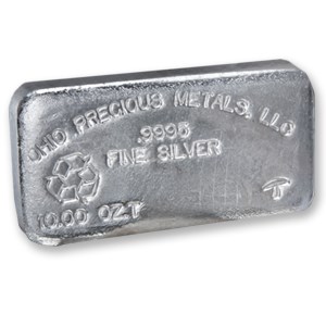 10 oz Silver Poured Bar - Ohio Precious Metals (.9995 Fine) 10 oz Silver Poured Bar - Ohio Precious Metals (.9995 Fine)