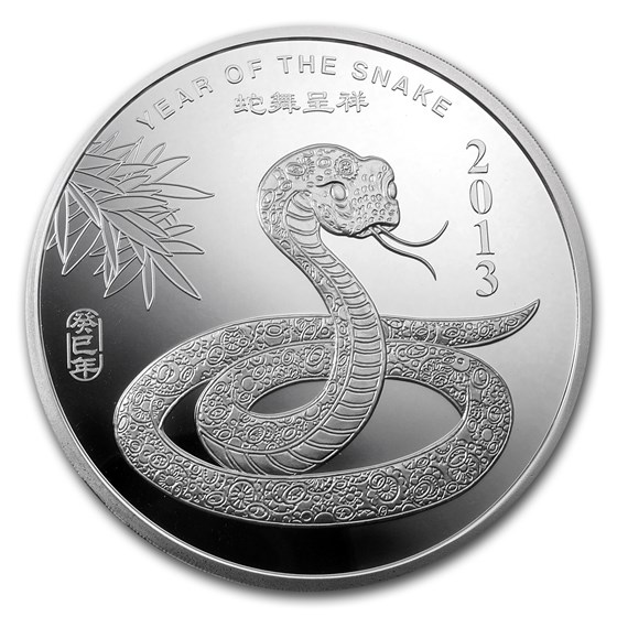 10 oz Silver Round - APMEX (2013 Year of the Snake) 10 oz Silver Round - APMEX (2013 Year of the Snake)