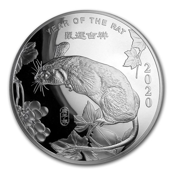 10 oz Silver Round - APMEX (2020 Year of the Rat) 10 oz Silver Round - APMEX (2020 Year of the Rat)