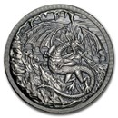 10 oz Silver Ultra High Relief Round - Dragon vs Vikings (w/Box)