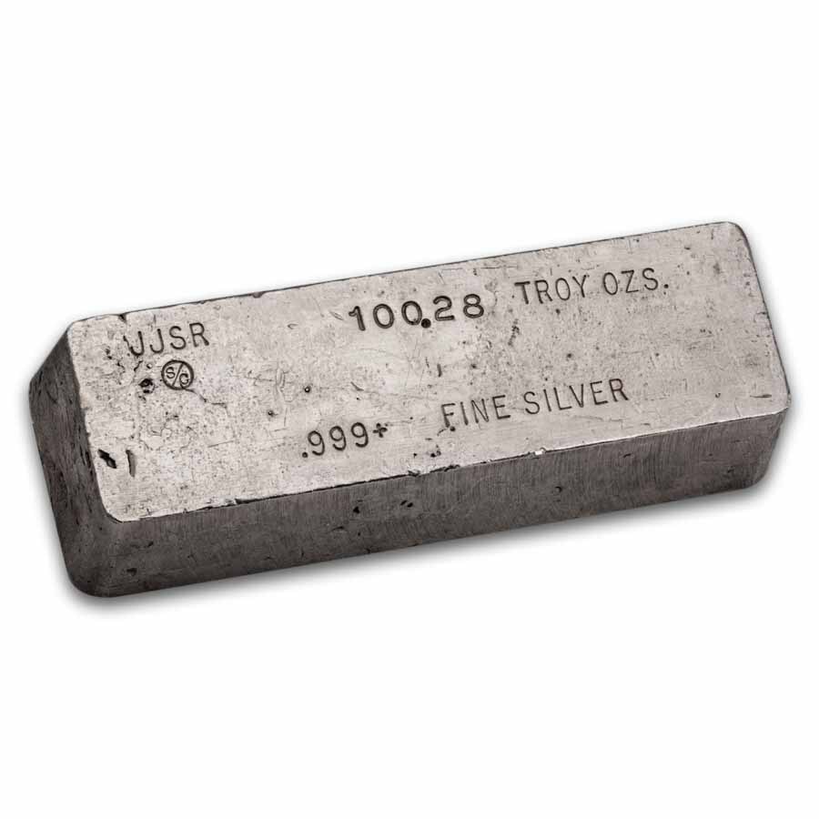 Buy 100.28 oz Silver Vintage J &J (JJSR) Bar| APMEX
