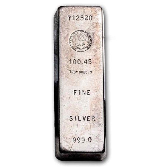 100.45 oz Silver Bar - Consolidated Mines and Metals   