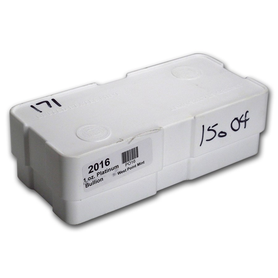 100-Coin 1 oz Platinum Eagle Mini-Monster Box (Empty, White)