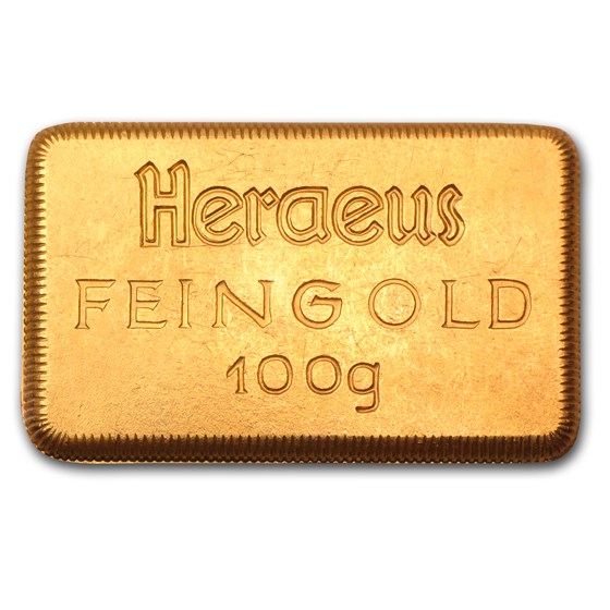 100 gram Gold Bar - Argor-Heraeus (Stamped) 100 gram Gold Bar - Argor-Heraeus (Stamped)