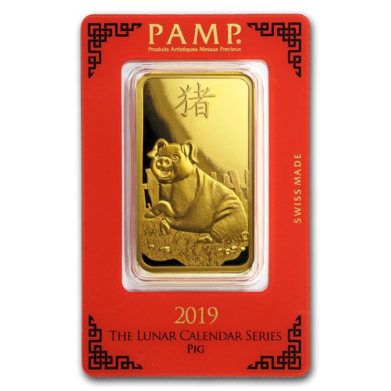 100 gram Gold Bar - PAMP Suisse Year of the Pig (In Assay) 100 gram Gold Bar - PAMP Suisse Year of the Pig (In Assay)