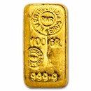 100 gram Gold Bar - Rothschild (Mocatta, .9999 Fine)