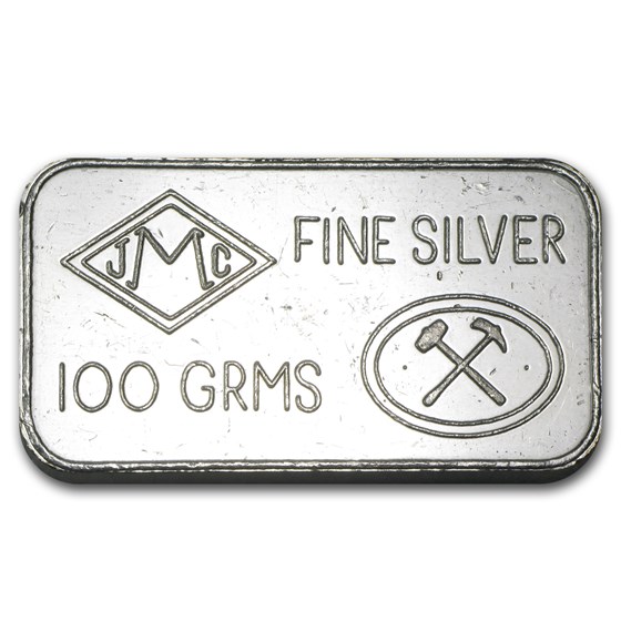 100 gram Silver Bar - Johnson Matthey (London/Bank of England) 100 gram Silver Bar - Johnson Matthey (London/Bank of England)