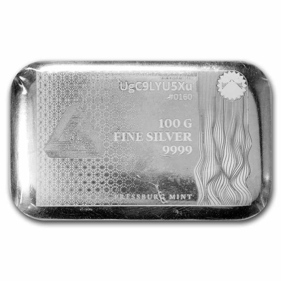 100 gram Silver Coin Bar - 2023 Niue Silver Note (Pressburg)